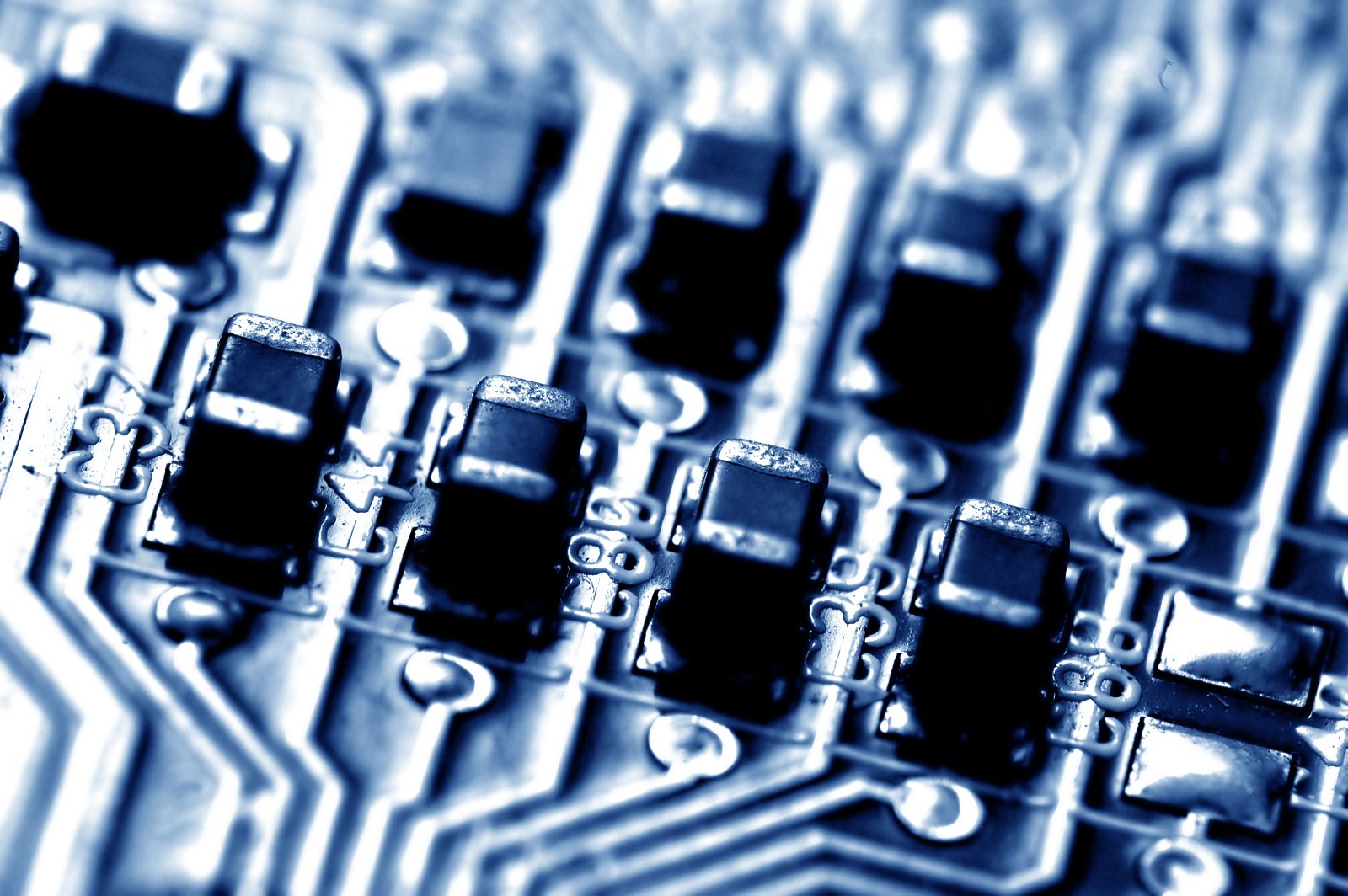 Transistors on a circuit board