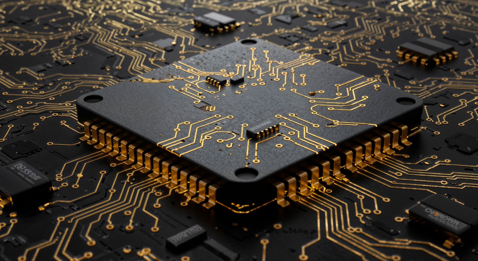 A processor on a circuit board